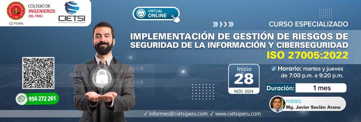 curso especializado en implementaciOn de gestiOn de riesgos de seguridad de la informaciOn y ciberseguridad   iso 27005